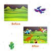 Prehistoric dinosaur puzzle set for kids ages 4-9 in Foil Fun World Of Dinosaurs kit
