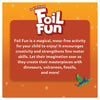Colorful children’s activity description for Foil Fun World Of Dinosaurs No Mess Art Kit