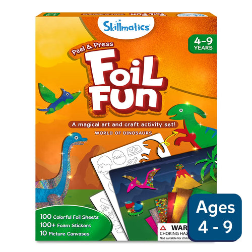 Dinosaur-themed art and craft activity set for children from Foil Fun World Of Dinosaurs