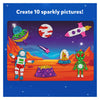 Glitter art set for creating space-themed pictures in Foil Fun Up in Space No Mess Art Kit