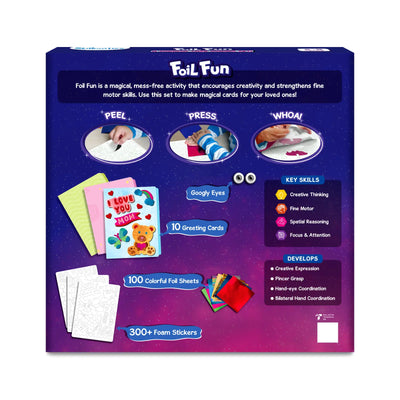 Children’s art activity kit for creating foiled greeting cards from Foil Fun Card Making Set