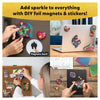DIY foil magnets and stickers in various shapes from Foil Fun Pretty Patterns Art Kit
