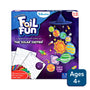 Children’s foil art and craft kit for creating a solar system mobile with no mess