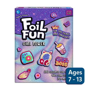 Foil Fun Girl Power craft kit for creating sparkly stickers with magnetic art for ages 7-13