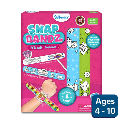 Pink Snap Bandz craft kit for designing friendship bands for kids ages 4 to 10