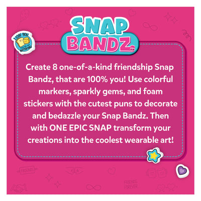 Crafting kit for making personalized friendship bracelets from Snap Bandz Friends Forever DIY set