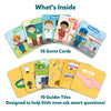 Educational children’s game with career-themed cards and guider tiles for smart questions