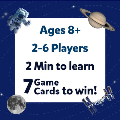 Space-themed trivia game Guess in 10 All About Space with player info and win conditions