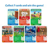 Set of seven collectible sports-themed game cards for Guess in 10 World Of Sports trivia game