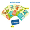 Educational game cards featuring world countries and clues from Guess in 10 Countries Of The World trivia game