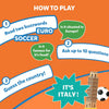 Game instruction card for guessing Countries of the World using buzzwords and questions