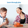 Orange game card holder for easy viewing of Guess in 10 Countries Of The World trivia cards