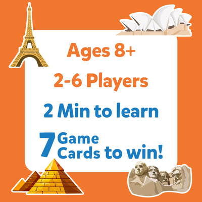 Game box insert showing play information for Guess in 10 Countries Of The World trivia game