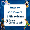 Game information card featuring Disney characters from Guess in 10 Disney Trivia card game