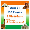 Indian-themed trivia card game Guess in 10 Wonders of India for ages 8+ with 7 cards