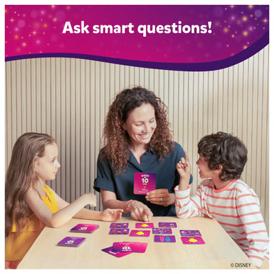 Disney Princess Guess in 10 Junior trivia card game for kids ages 3-6 encouraging smart questions