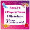 Game box with play information for Guess in 10 Junior Disney Princess trivia card game