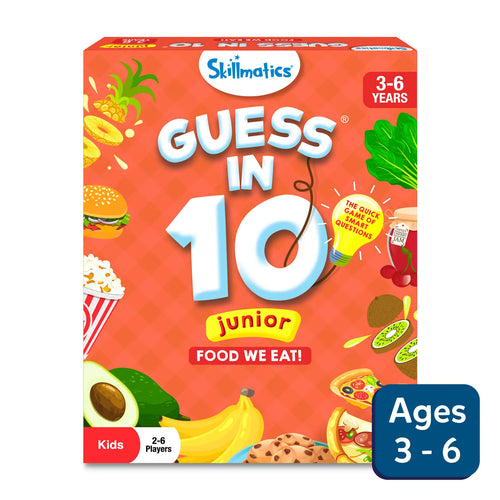 Skillmatics Guess in 10 Junior Food We Eat trivia board game for ages 3-6