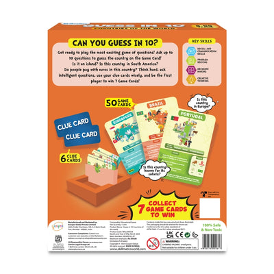 Educational country guessing card game for children from Guess in 10 Countries of the World