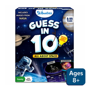 Space-themed trivia game for ages 8 and up from Guess in 10 All About Space product