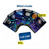 Space-themed educational game and clue cards from Guess in 10 All About Space trivia game