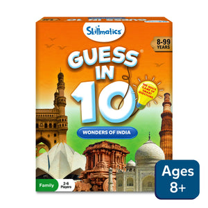 Skillmatics Guess In 10 Wonders of India trivia card game for ages 8 and up