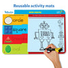 Colorful educational activity mat for learning shapes and drawing for ages 3-6