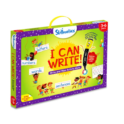 Children’s educational writing activity kit for ages 3-6 in I Can Write Reusable Activity Mats
