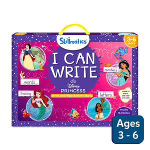 Skillmatics Disney Princess I Can Write reusable activity mats for kids ages 3-6