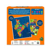 India map puzzle set with learning cards for ages 6-12, educational floor game