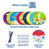 Early Explorers Combo with double-sided wipe cards, dry-erase markers, cloth and manual