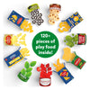 Play food set with pasta shapes sauces and ingredients for pretend play ages 3-7