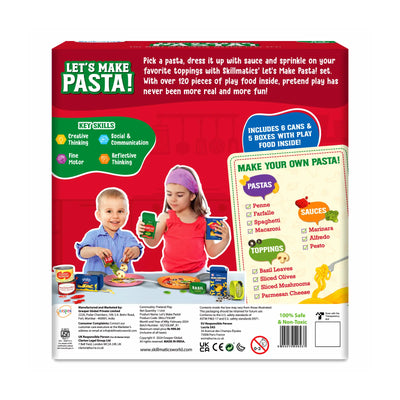 Play food set for making pasta from Lets Make Pasta pretend play set for ages 3-7