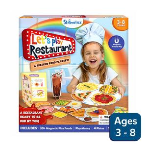 Skillmatics Lets Play Restaurant magnetic pretend food playset for ages 3-8