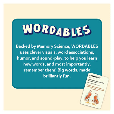 Wordables: Level 2 | Vocabulary Flash Cards (ages 10+)