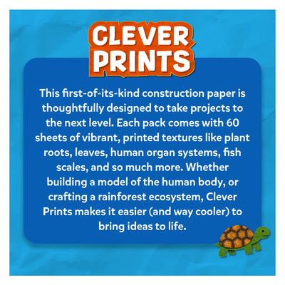 Clever Prints: Life Science | Construction Paper (60 Sheets)