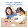 Set of six farm animal puzzles for learning in Little One’s Starter Combo for ages 1-6