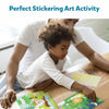 Child and adult creating sticker art with Animal Enthusiast Art Set for ages 3-8