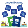 Writing prompt cards and blank storybooks from My Storybook Art Kit for creative writing