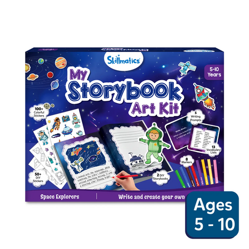 Skillmatics My Storybook Art Kit Space Explorers for ages 5-10 with stickers and storybooks