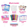 Creative kids art kit with storybooks stickers markers and pencils for ages 5-10