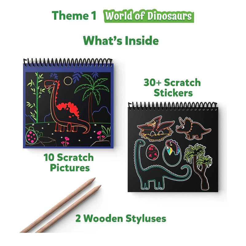 Travel Friendly Magical Scratch Art Book: Mega Combo (ages 3-8)