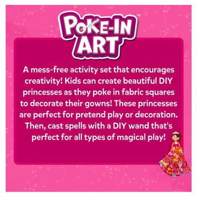 Princess-themed activity set for making decorative fabric gowns and DIY wands for kids
