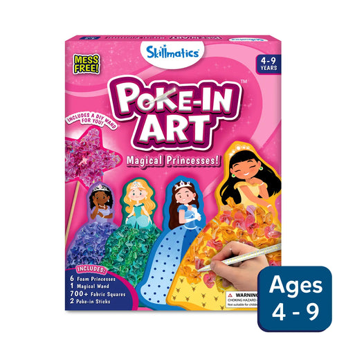 Skillmatics Poke-In Art kit for creating magical princess designs for kids ages 4-9