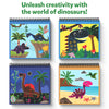 Set of four spiral-bound dinosaur-themed activity books for kids ages 3-8