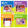 Four-step marbled art guide from Artsy Explorers Bundle for kids ages 4-12
