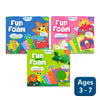Fun with Foam Mega Combo art kits for ages 3-7 featuring Under the Ocean Unicorns Princesses and Animals