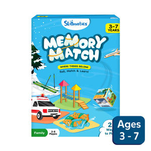 Children’s memory matching game for ages 3 to 7 from Memory Match Where Things Belong