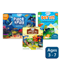 Colourful Sort & Swirl Bundle with Skillmatics activity kits for marbling paint and rainbow sorting