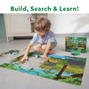 Child assembling a colorful jungle wildlife puzzle from Wildlife Wonders Puzzle Bundle